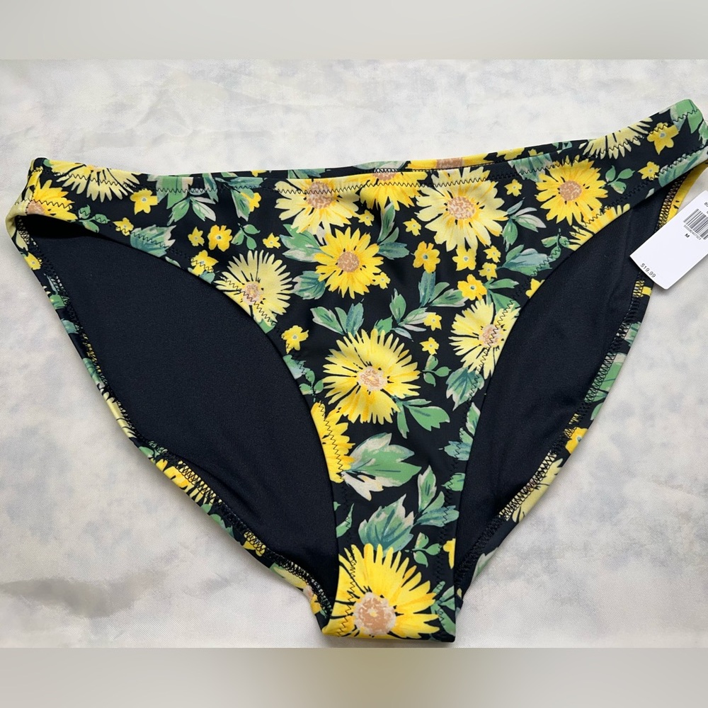 Old Navy - Yellow/Black Daisy print swim bikini